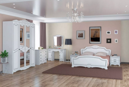 Кровать 1600 Лотос, Белый 