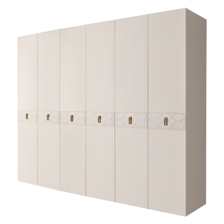 Шкаф 6 дверей БМШ2/6(Fa) (без зеркал) Bogemia Farfalle 