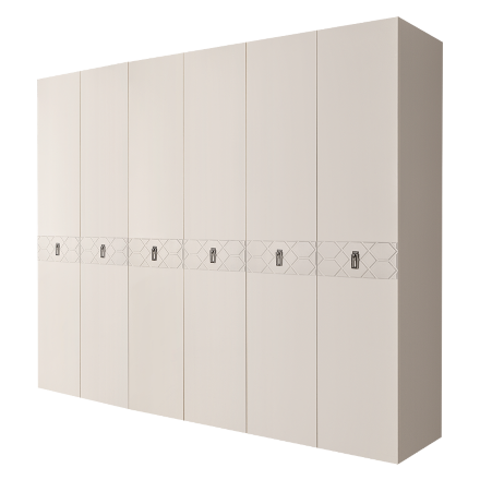 Шкаф 6 дверей БМШ2/6(Fa) (без зеркал) Bogemia Farfalle 