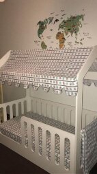 Детская кровать-домик белый 