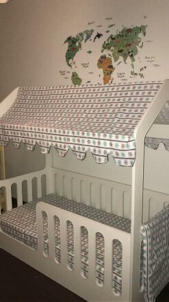 Детская кровать-домик белый  