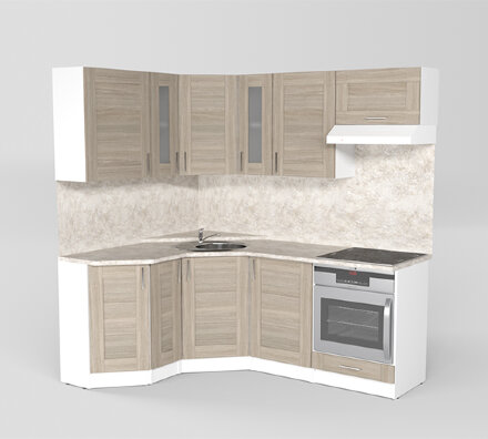 Кухонный гарнитур Лира мега оптима, 200х150 см 