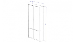 Шкаф ШК-02 Бостон, Анкор светлый