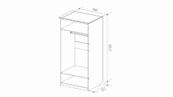 Шкаф 2-х дверный ШиК-2 (Уголок школьника 2)