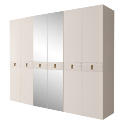 Шкаф 6 дверей БМШ1/6(Fa) (с зеркалами) Bogemia Farfalle
