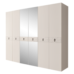 Шкаф 6 дверей БМШ1/6(Fa) (с зеркалами) Bogemia Farfalle