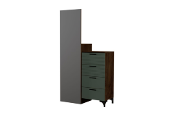 Комод с зеркалом Брента, Оливковый