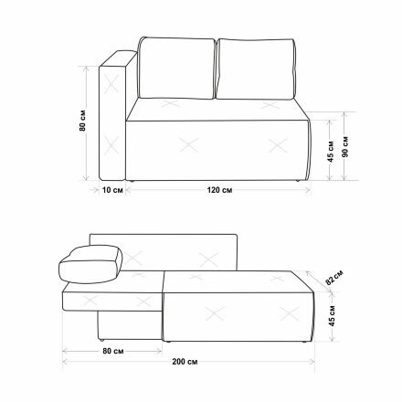 Диван на независимом пружинном блоке 1010 