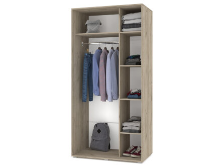 Шкаф-купе Оливия, Серый дуб/Белый 