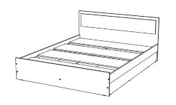 Кровать двуспальная Фиеста 