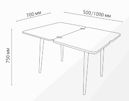 Стол обеденный раскладной Прага 7, крашенное стекло