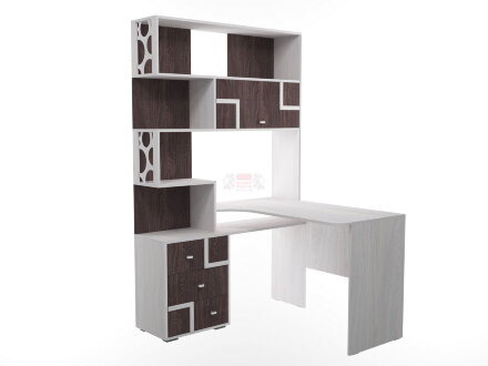 Стол письменный с надстройкой угловой Омега - 16 