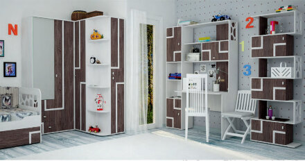 Стол письменный с надстройкой угловой Омега - 16 