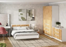 Тумба ТВ малая Парус, белый/вотан