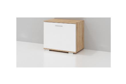 Обувница 600 Италия, Сонома/белый глянец 