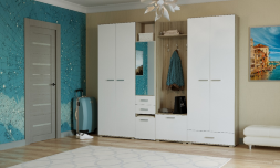 Обувница 600 Италия, Сонома/белый глянец