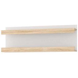 Навесная полка НПС-1200 Соната, Сонома/Белый глянец 
