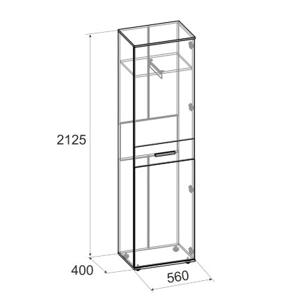 Шкаф для одежды и белья 71 Норвуд 