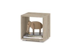 Стеллаж 370 Оливия, Серый дуб/Белый