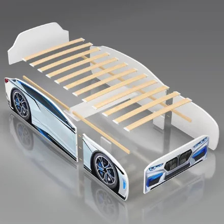 Кровать-машина Little Kiddy, белый 