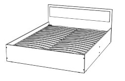 Кровать двуспальная с подъемным механизмом Фиеста 