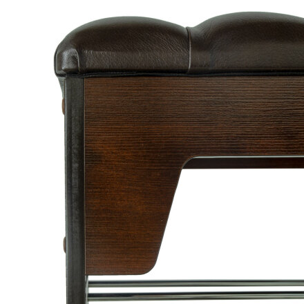 Банкетка Грейс с каретной стяжкой ,орех 