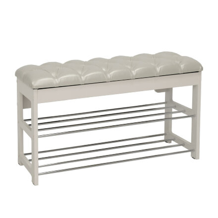 Банкетка Грейс с каретной стяжкой ,орех 