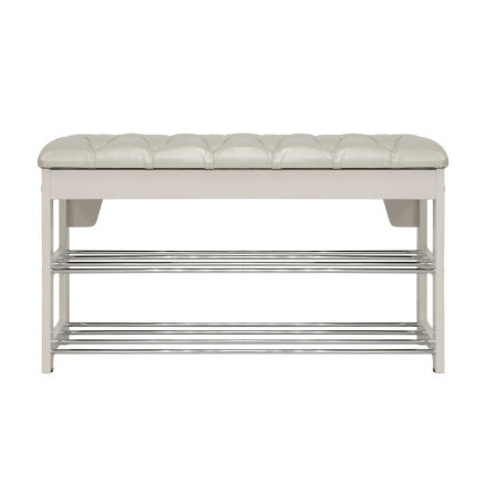 Банкетка Грейс с каретной стяжкой ,орех 