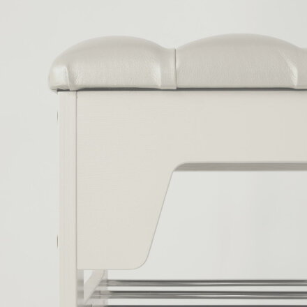 Банкетка Грейс с каретной стяжкой ,орех 