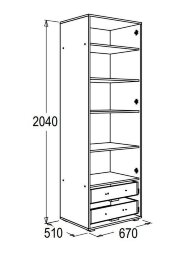 Шкаф 2-х дверный Омега - 16