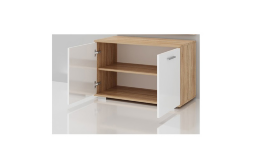 Обувница 800 Италия, Сонома/белый глянец