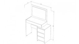 Туалетный столик Бостон, Анкор светлый