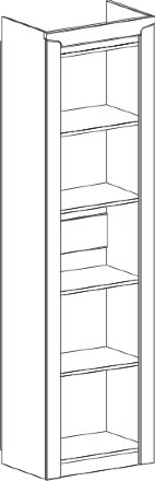Шкаф 1-дверный Соренто, дуб Бонифаций 