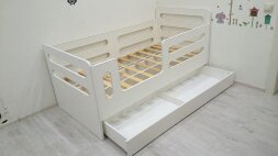 Кроватка-манеж Горизонтали с ящиком 