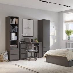 Пенал открытый Симпл, Графит