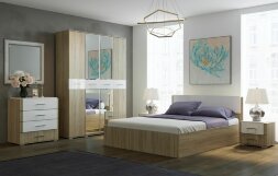 Комод Бьянка, Сонома / Белый глянец