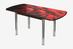 Стол раздвижной Бостон-3 Красная гербера (брифинг)