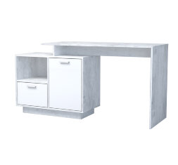 Стол письменный 1 дверь и 1 ящик на цоколе Ст-2 ЭГО, бетон