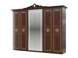 Шкаф 6-ти дверный СГ-03 Грация, Орех