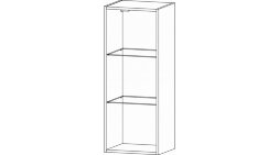 Шкаф со стеклом Даллас, Цемент темный/дуб вотан