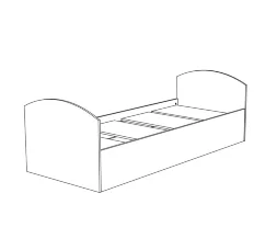 Кровать Лофт Юниор-2 ЛДСП