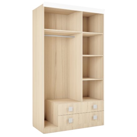 Шкаф 3-дверный Стиль, кофе с молоком 