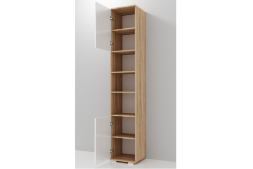 Пенал 400 Италия, Сонома/белый глянец