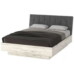 Кровать Соната, Крафт белый / графит