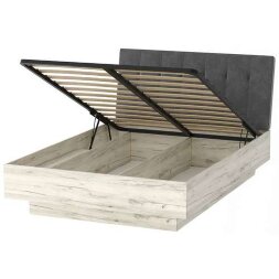 Кровать Соната, Крафт белый / графит