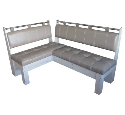 Угловая скамья Аленка-25, Ясень Шимо Светлый / Кожзам В-07 