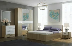 Тумбы прикроватные (2 штуки) Бьянка, Сонома / Белый глянец