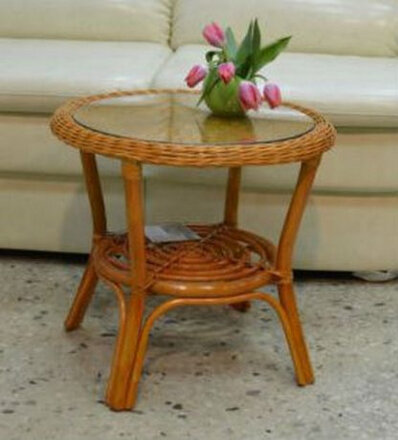 Стол журнальный 02/08 с накладкой из стекла 