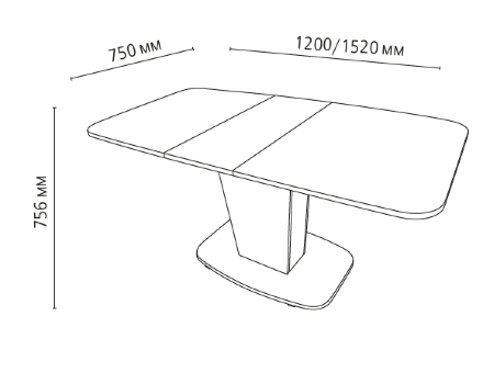 Стол обеденный раздвижной Токио 32 