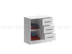 Комод 3 ящика и дверь Бася, белый